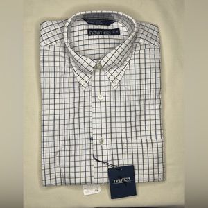 Nautical Medium white with navy blue striped shirt